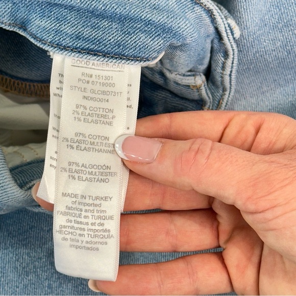 Good American Light Blue Straight Leg Jeans - Picture 7 of 12